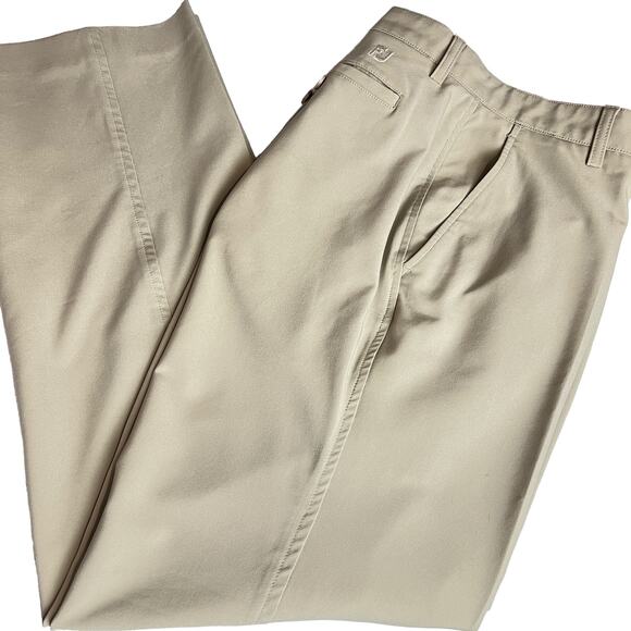 FOOT JOY Men’s Khaki  Golf Slacks   36/30 - Picture 1 of 7